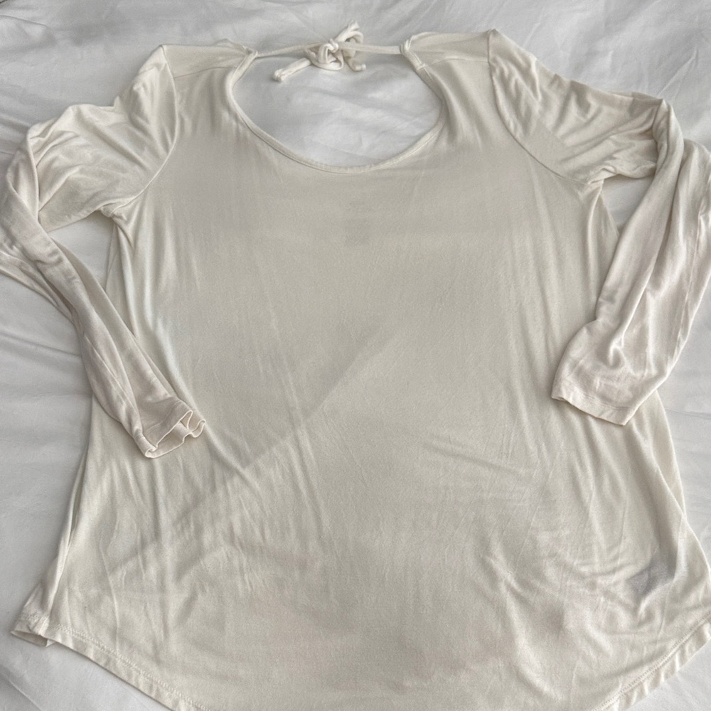 American Eagle Cream Women's Top open back